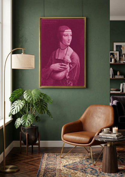 Pink Lady with an Ermine Canvas Print | Leonardo da Vinci