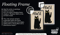 PAWSE Black Cat Wall Art Print, Funny Cat Poster, Minimalist Cat Decor, Cat Lover Gift, Modern Pet Wall