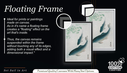 Blue Koi Fish Wall Art