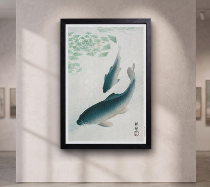 Blue Koi Fish Wall Art