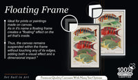 Vintage Barrier Reef Fishes Illustration Canvas Art Print