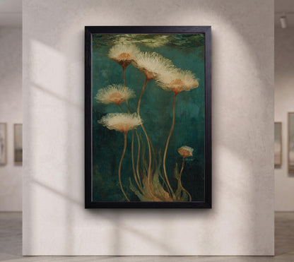 Emerald Underwater Botanical Flowers