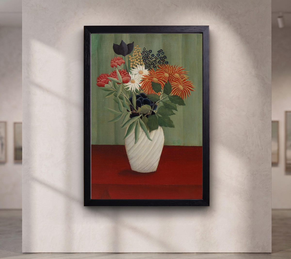 Henri Rousseau Flowers in a White Vase