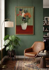 Henri Rousseau Flowers in a White Vase