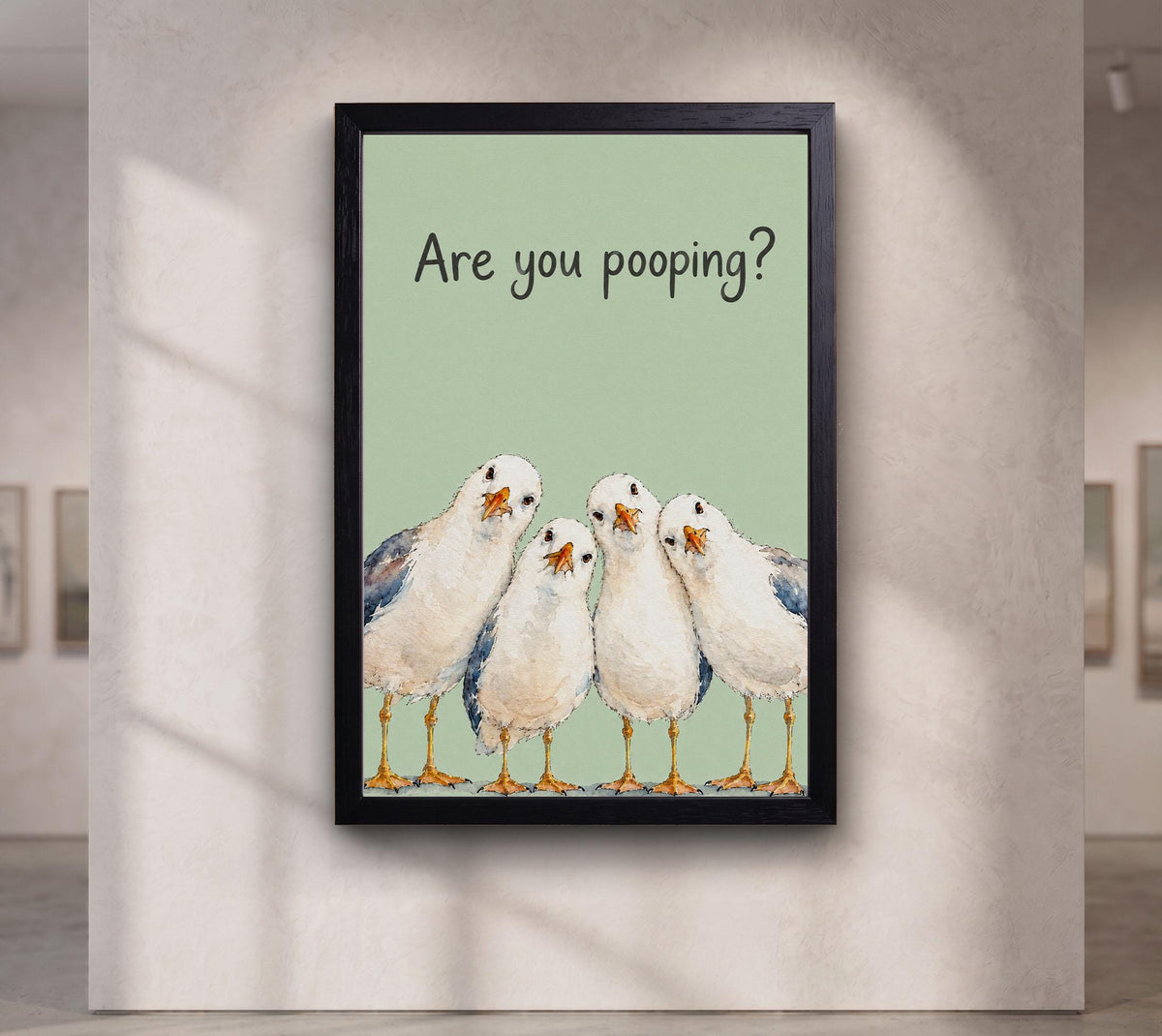 Are you pooping? Seagull Wall Art