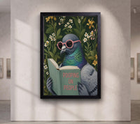 Funny Pigeon Reading Book , Pooping On People