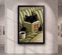 How to Be Silly Black Cat Wall Art
