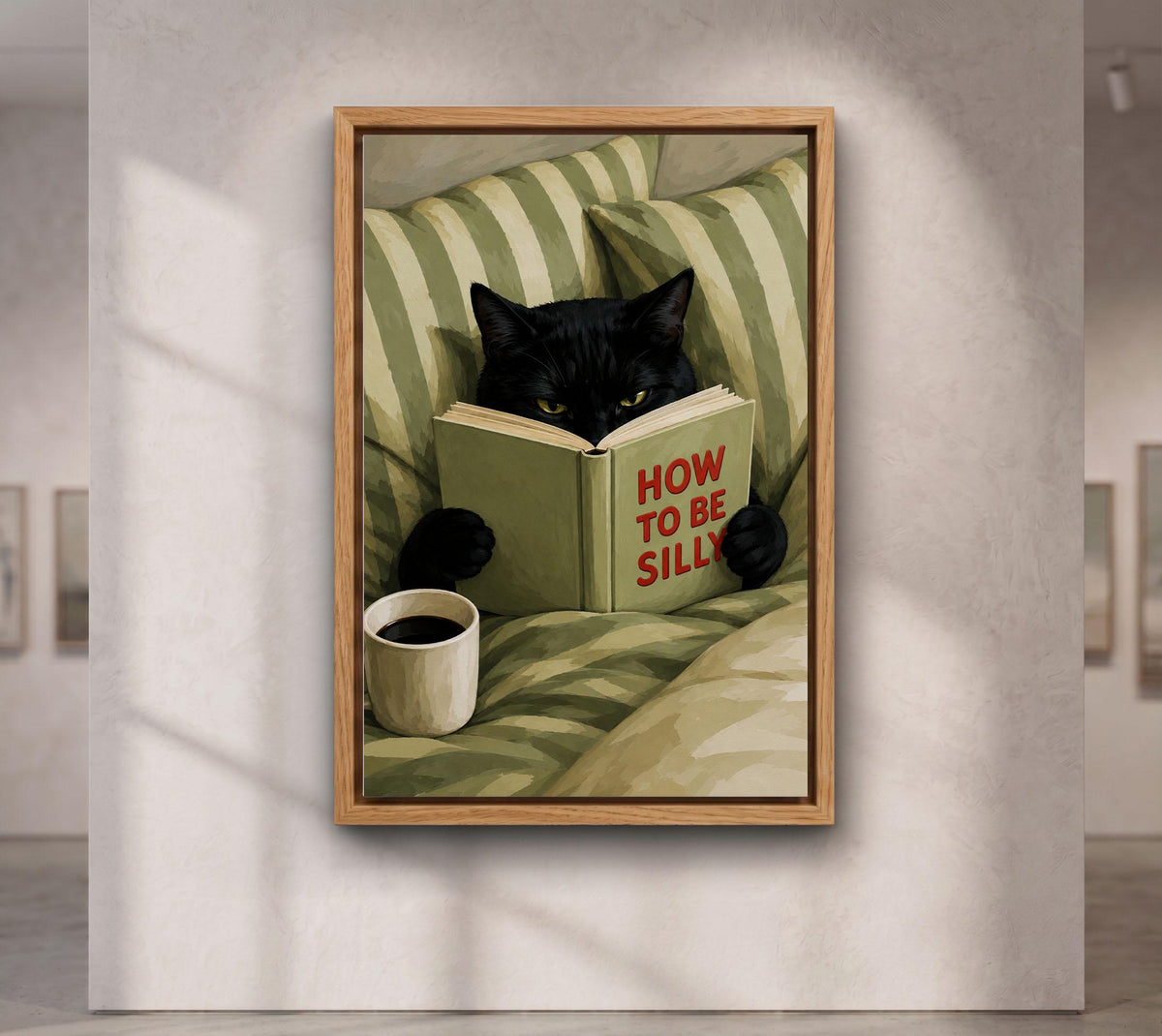 How to Be Silly Black Cat Wall Art