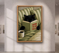 How to Be Silly Black Cat Wall Art