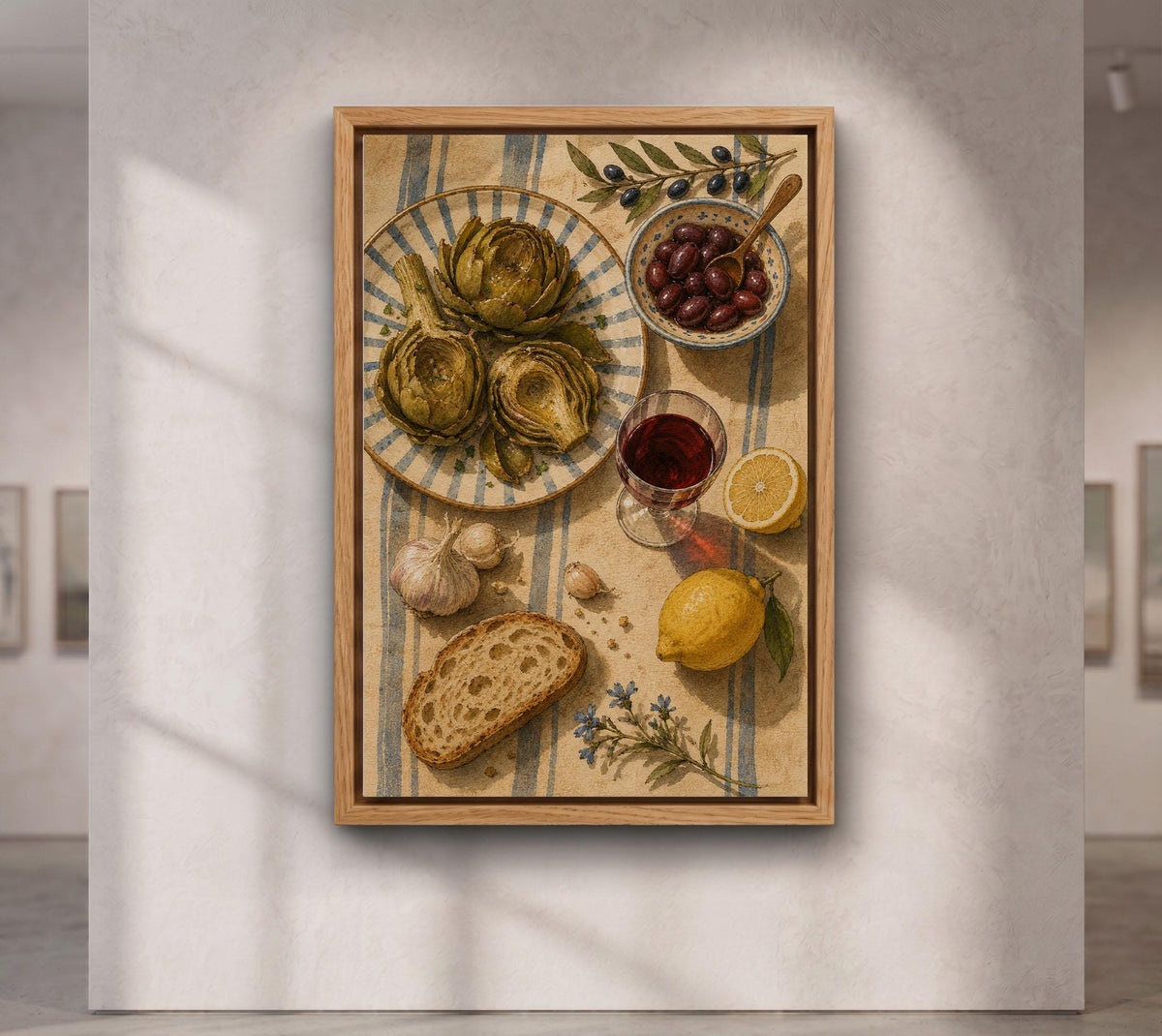Mediterranean Kitchen Wall Art, Artichoke Still