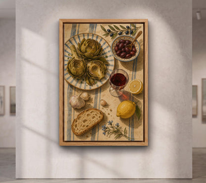 Mediterranean Kitchen Wall Art, Artichoke Still