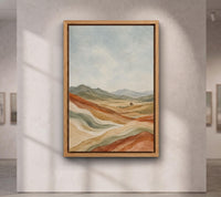 Lone Rider in the Painted Hills, Western Cowboy