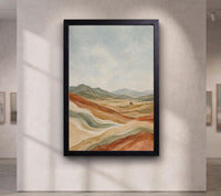 Lone Rider in the Painted Hills, Western Cowboy