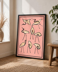Japanese Bird Wall Art, Katsushika Hokusai Crane Art Print, Japanese Bird Wall Art,Asian Nature Poster