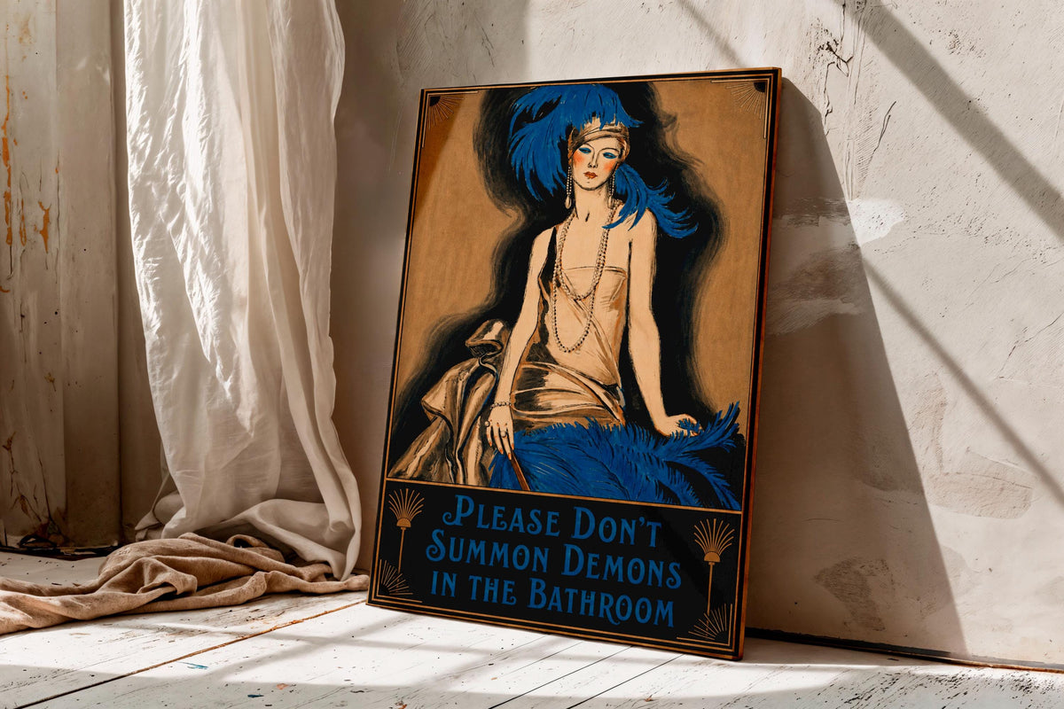Don't Summon Demons ,Altered art, Witchy decor