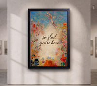 So Glad You're Here canvas wall art