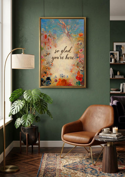 So Glad You're Here canvas wall art