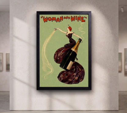 Woman and Wine by Dudley Hardy canvas wall art