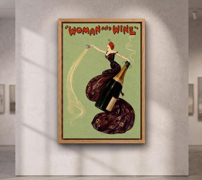 Woman and Wine by Dudley Hardy canvas wall art