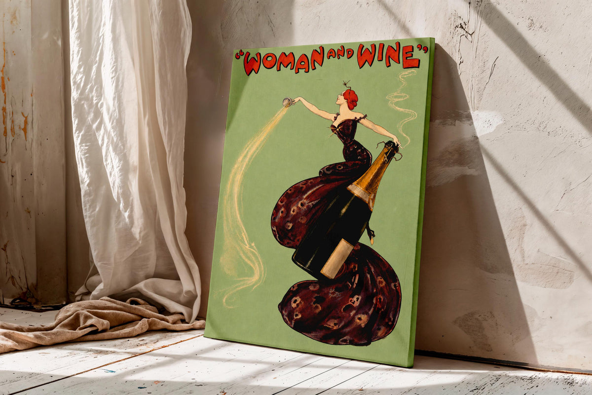 Woman and Wine by Dudley Hardy canvas wall art