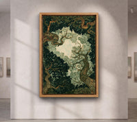 Forest Canopy Tree Art, Enchanted Forest Canopy Wall Art, Moody Green Nature Canvas PrintGreen Leaf Nature Print, Woodla