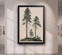 Vintage Pine Tree canvas wall art
