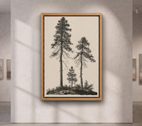 Vintage Pine Tree canvas wall art