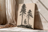 Vintage Pine Tree canvas wall art