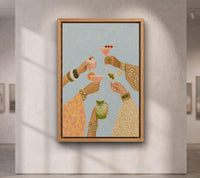 Cocktail Party Wall Art, Colorful Cheers Print, Girls Night Bar Decor