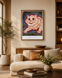 Kaleidoscope Cat by Louis Wain canvas wall art