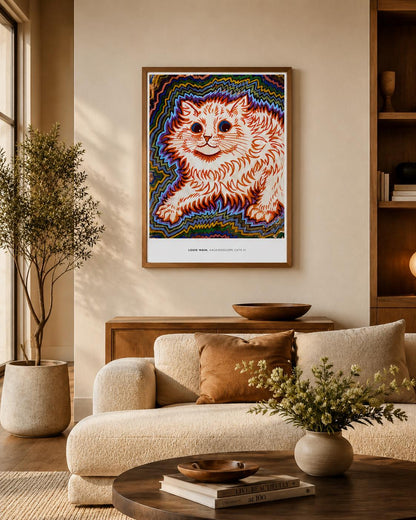 Kaleidoscope Cat by Louis Wain canvas wall art