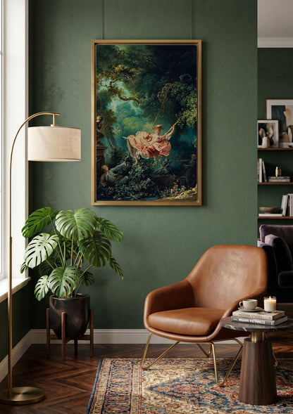 The Swing by Jean-Honoré Fragonard canvas wall art