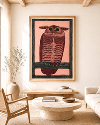 Horned Owl, Pink by Samuel Jessurun de Mesquita canvas wall art