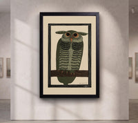 Horned Owl, Olive Green by Samuel Jessurun de Mesquita canvas wall art