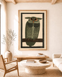Horned Owl, Olive Green by Samuel Jessurun de Mesquita canvas wall art