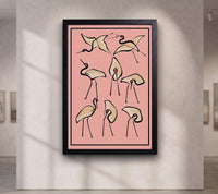 Japanese Bird Wall Art, Katsushika Hokusai Crane Art Print, Japanese Bird Wall Art,Asian Nature Poster