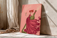 Pink Martini Girl canvas wall art