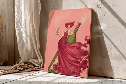 Pink Martini Girl canvas wall art