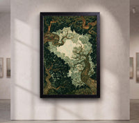Forest Canopy Tree Art, Enchanted Forest Canopy Wall Art, Moody Green Nature Canvas PrintGreen Leaf Nature Print, Woodla