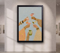 Cocktail Party Wall Art, Colorful Cheers Print, Girls Night Bar Decor