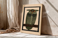 Horned Owl, Olive Green by Samuel Jessurun de Mesquita canvas wall art