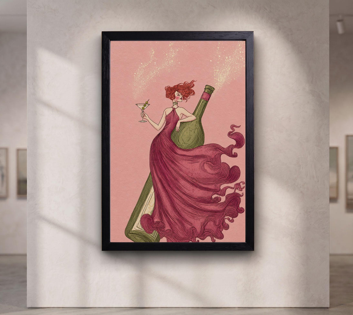 Pink Martini Girl canvas wall art