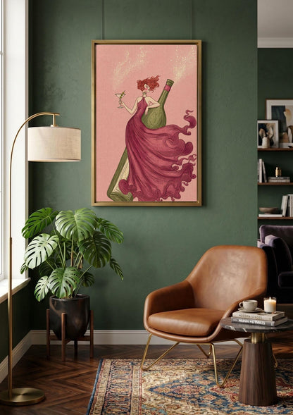 Pink Martini Girl canvas wall art