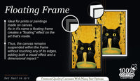 Gustav Klimt Black Cat Eating Noodles Wall Art, Whimsical Gold Cat Canvas, Funny Kitchen Decor, Pasta Prints