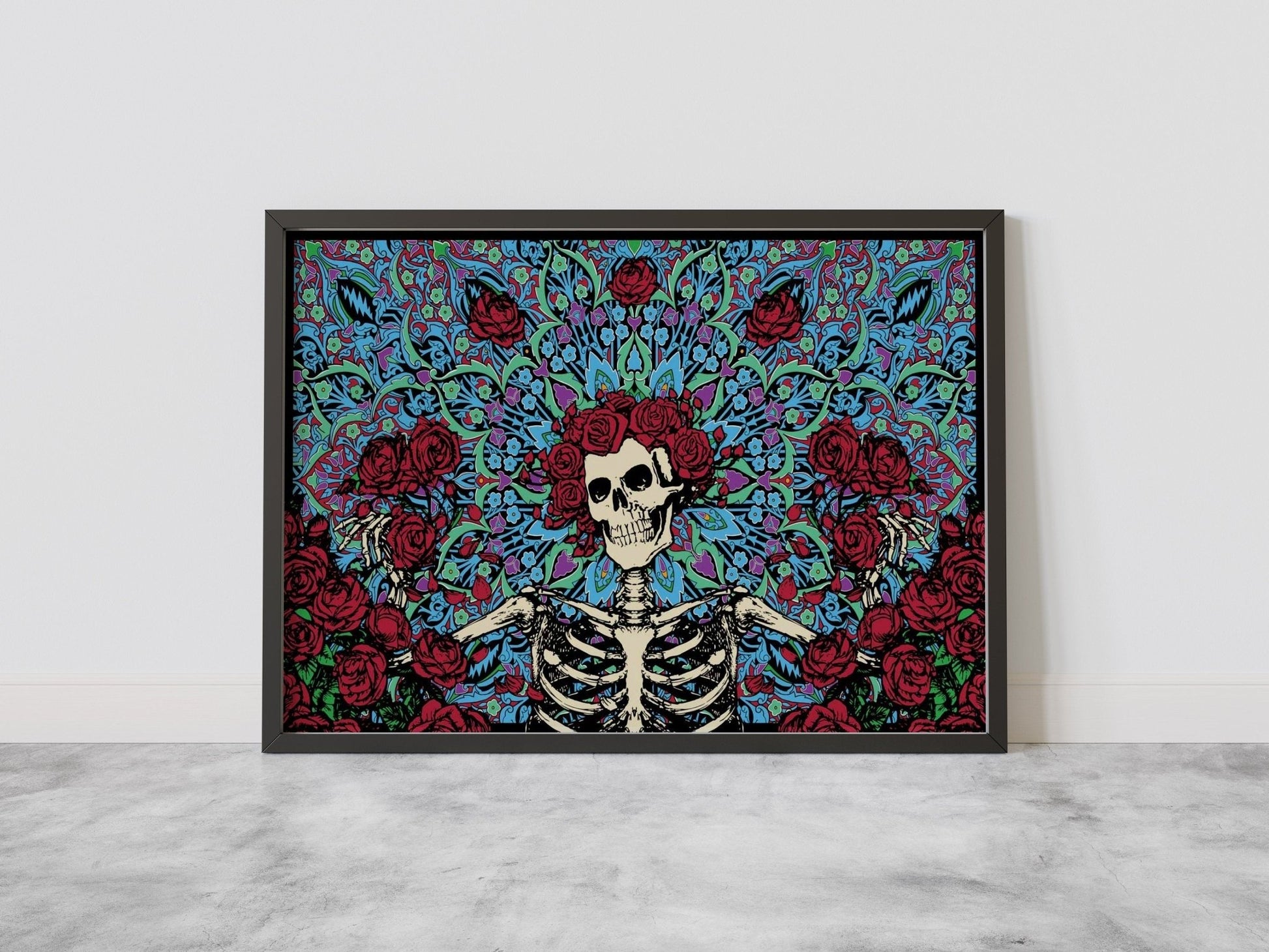 Illustrasyon Skeleton Canvas Wall Art - Canvasworkshop