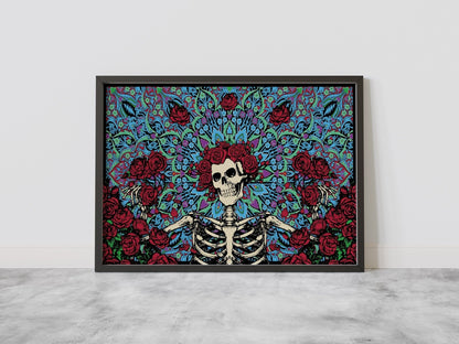 Illustrasyon Skeleton Canvas Wall Art - Canvasworkshop