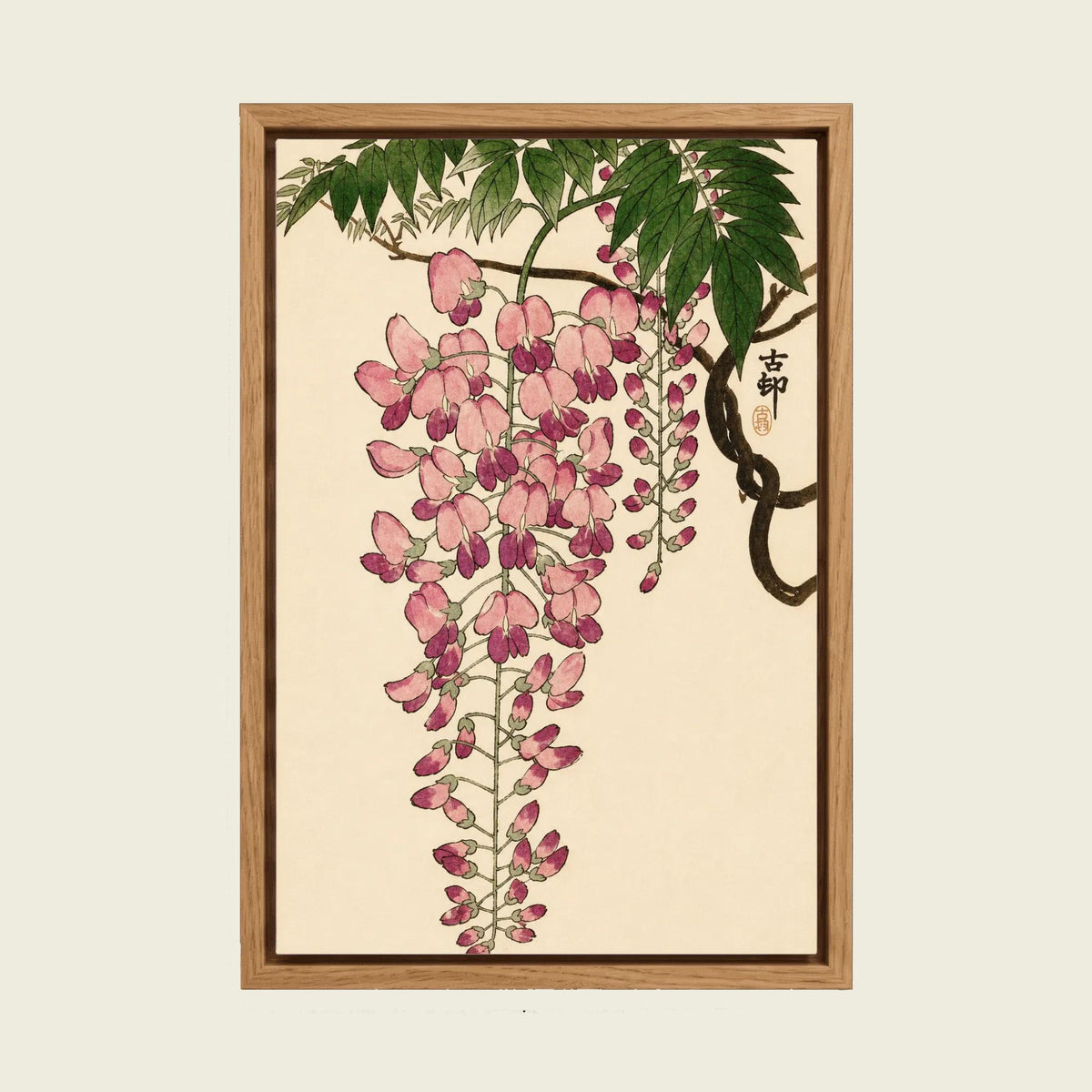 Feed Floating Oak Japanese Wisteria Wall Art