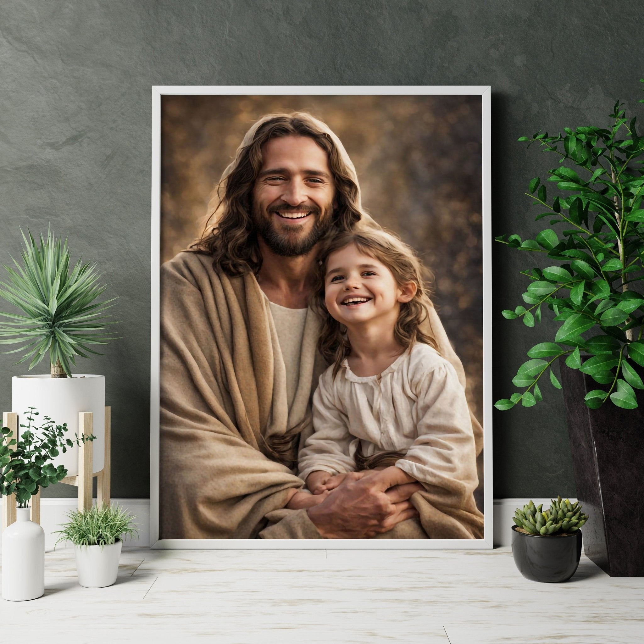 Jesus Christ Child Kid Canvas Wall Art - Canvasworkshop