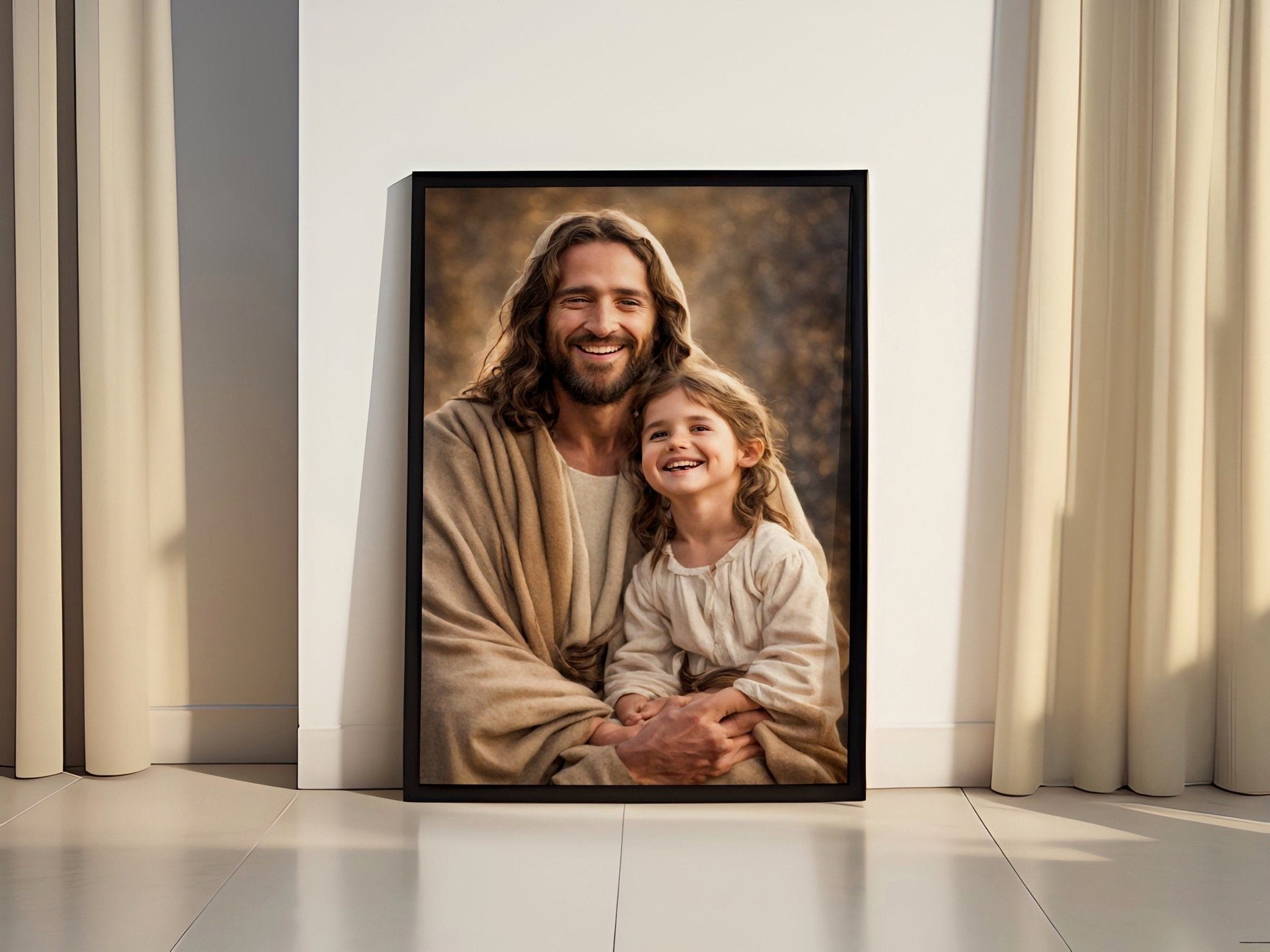 Jesus Christ Child Kid Canvas Wall Art - Canvasworkshop