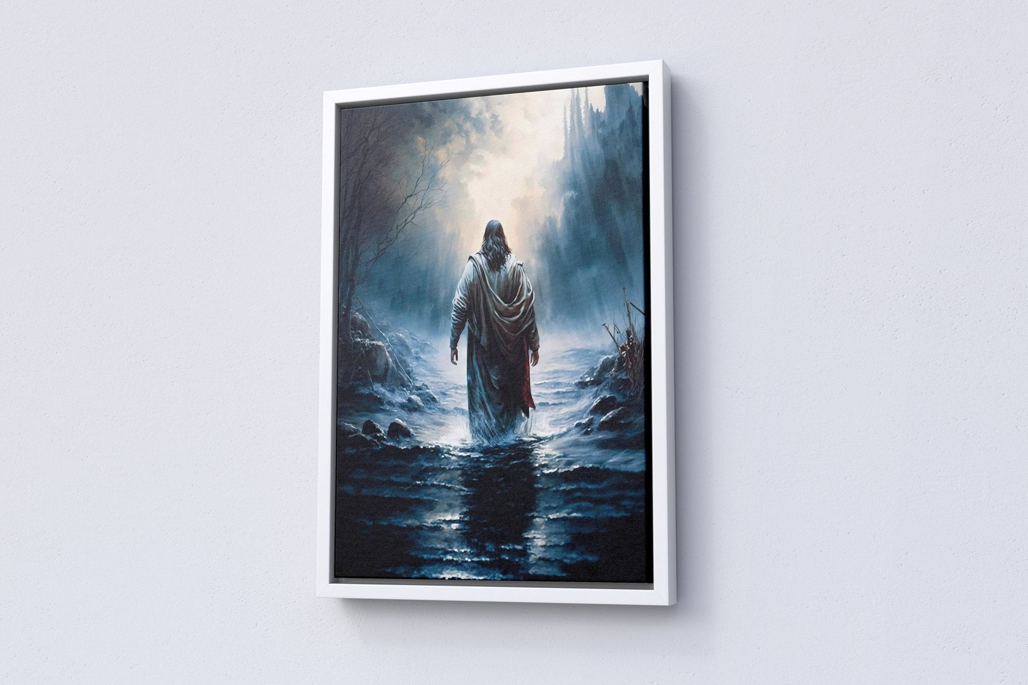 Jesus Walking On Water Canvas Poster - Canvasworkshop